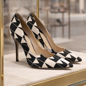 Paul Andrew Geometric Print Pumps – Made in Italy